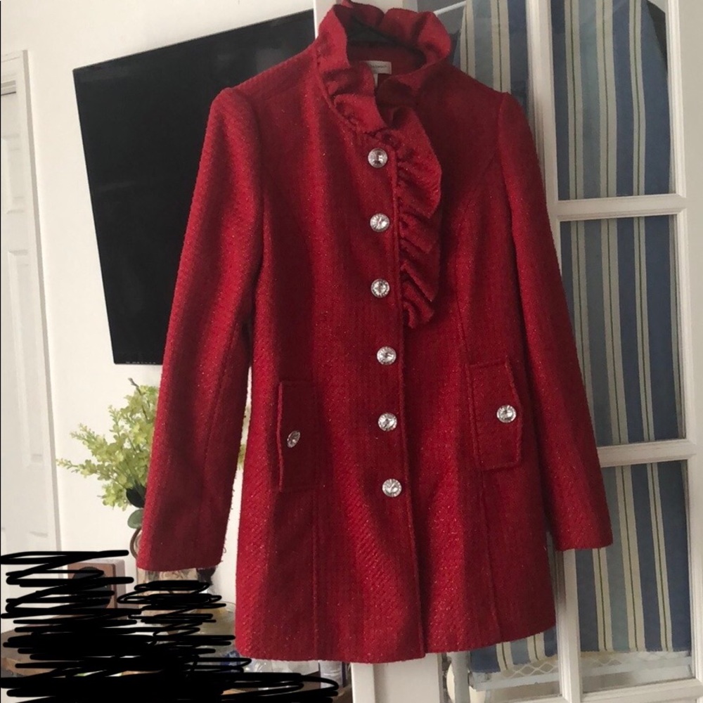 NWOT GORGEOUS Red Coat
